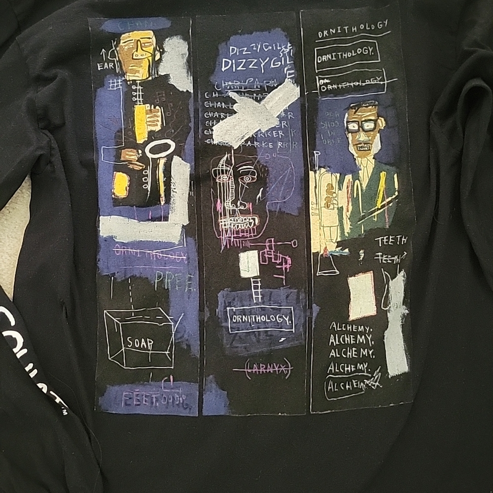 Men's Black Graphic Long Sleeve Tee